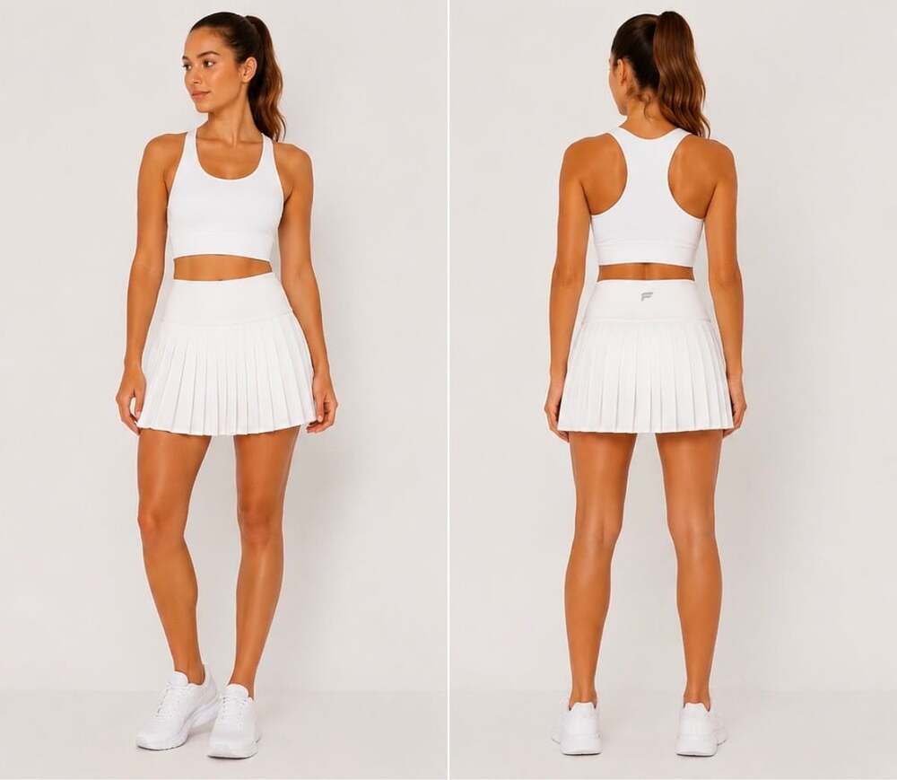 ✨ Fabletics Hot Shot Pleated Skirt | White | Size S ✨